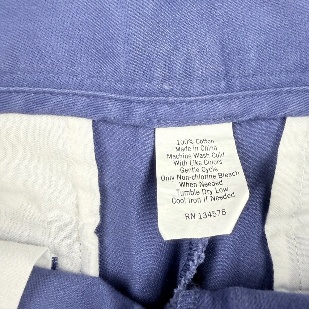 Vineyard Vines Boys Shark Embroidered Chino Shorts Size 18 Blue Cotton Preppy